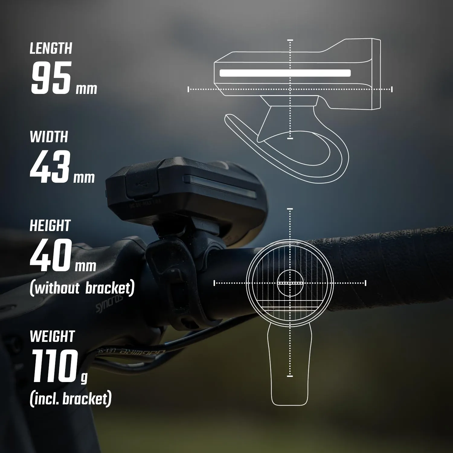 Sigma Aura 90 + Hiro 50 set luci bici USB-C StVZO