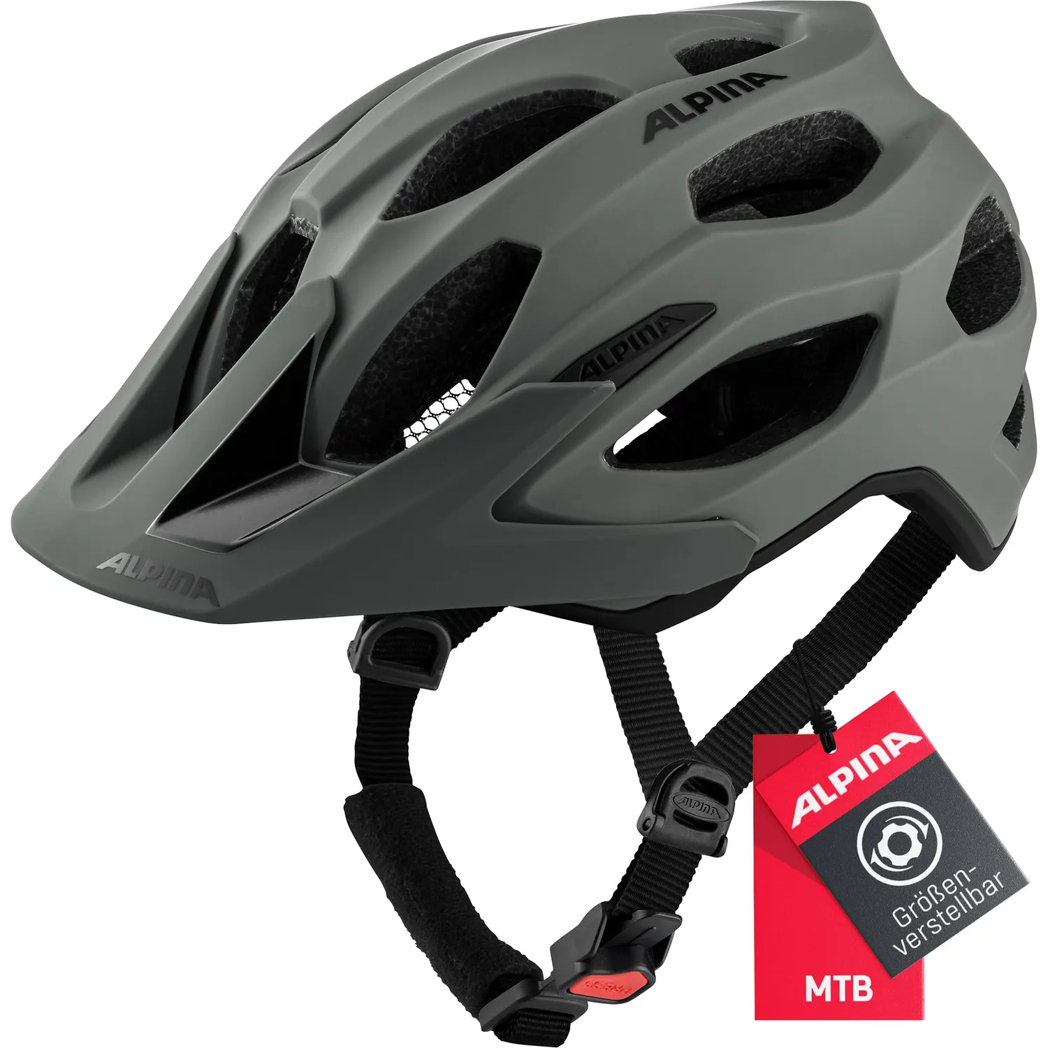 Alpina Carapax 2.0 casco mtb 52-57 cm black matt visiera