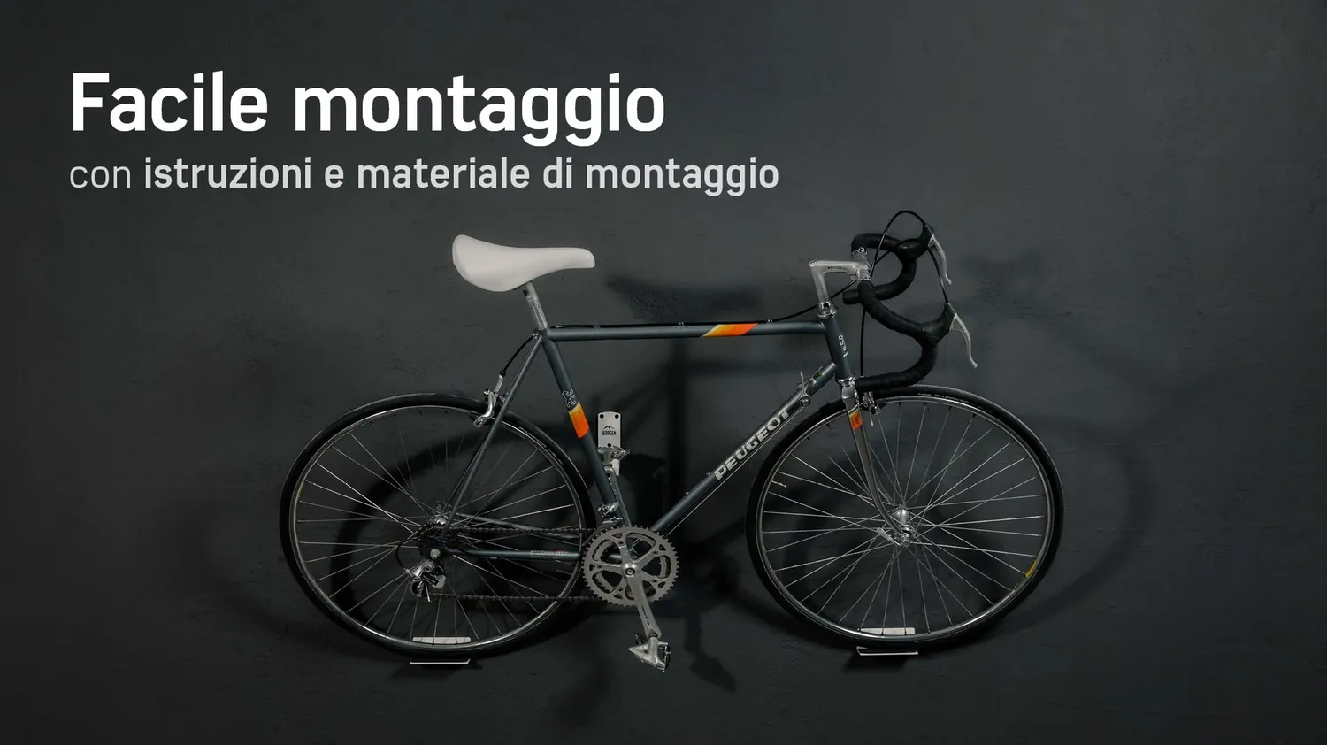 Borgen gancio parete bici a pedale salvaspazio 30 kg