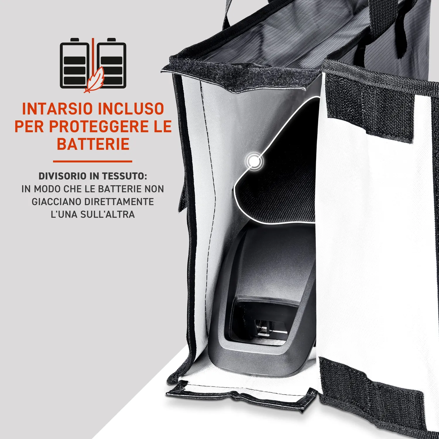 Borgen borsa batteria e-bike 41 cm ignifuga