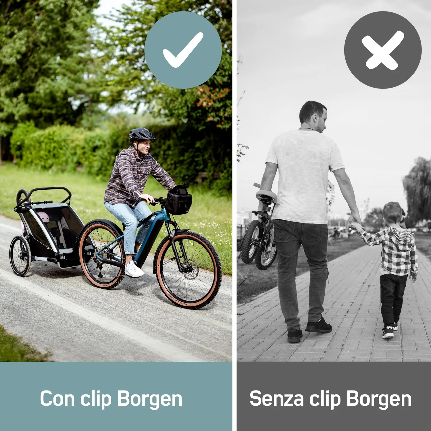 Borgen supporto bici Thule Chariot nero 14 pollici