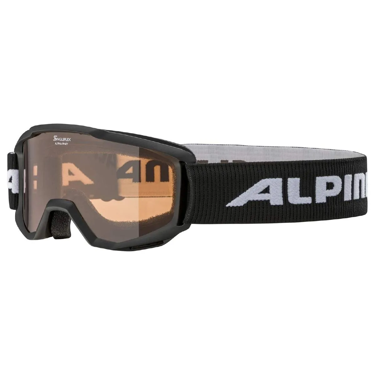 Alpina Piney Maschera Sci Bambino Nero Lente Hicon