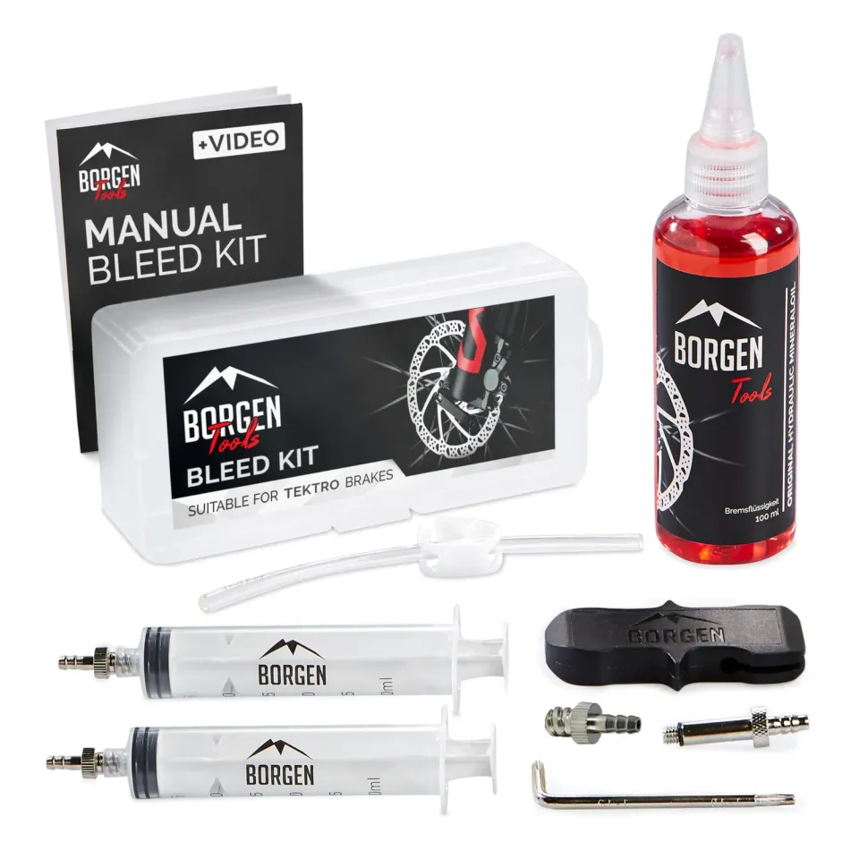Borgen kit spurgo freni disco Tektro TRP olio minerale