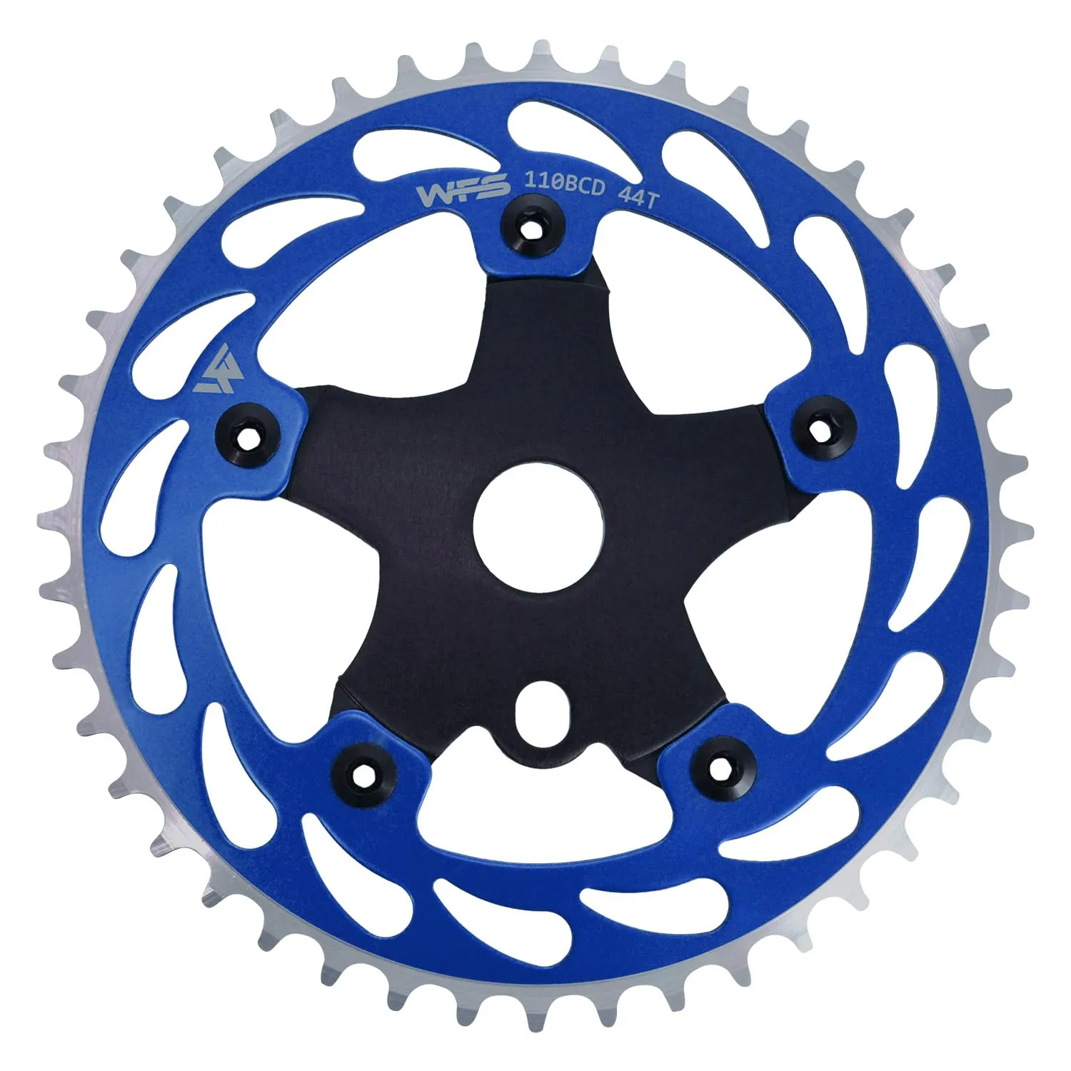 WFS Helix 44T corona bici single speed blu alluminio