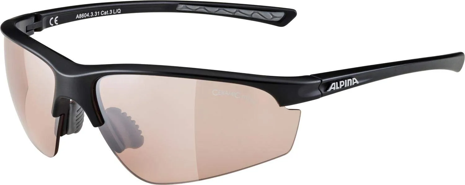 Alpina Tri-Effect 2.0 occhiali sportivi black matt 3 lenti