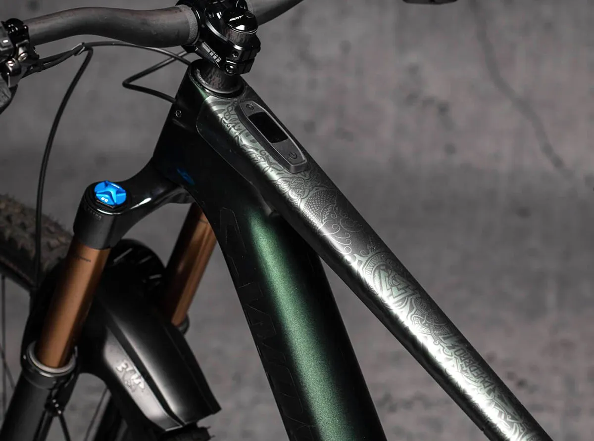 Dyedbro Viking e-Bike protezione telaio nera opaca