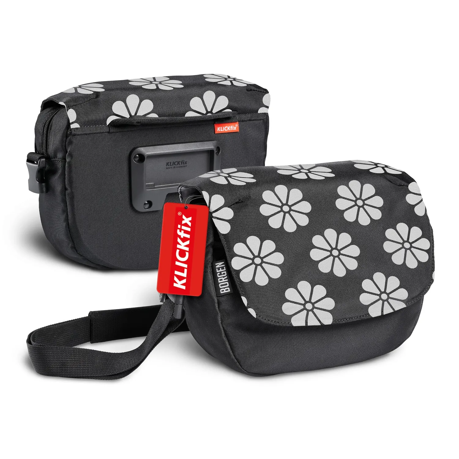 Borgen KLICKfix borsa manubrio bici nera 5L impermeabile