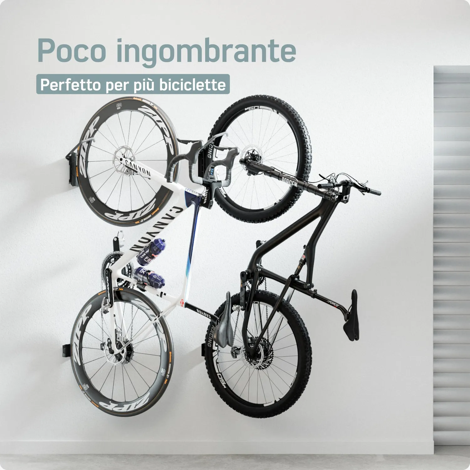 Borgen supporto bici da parete girevole nero 35 kg