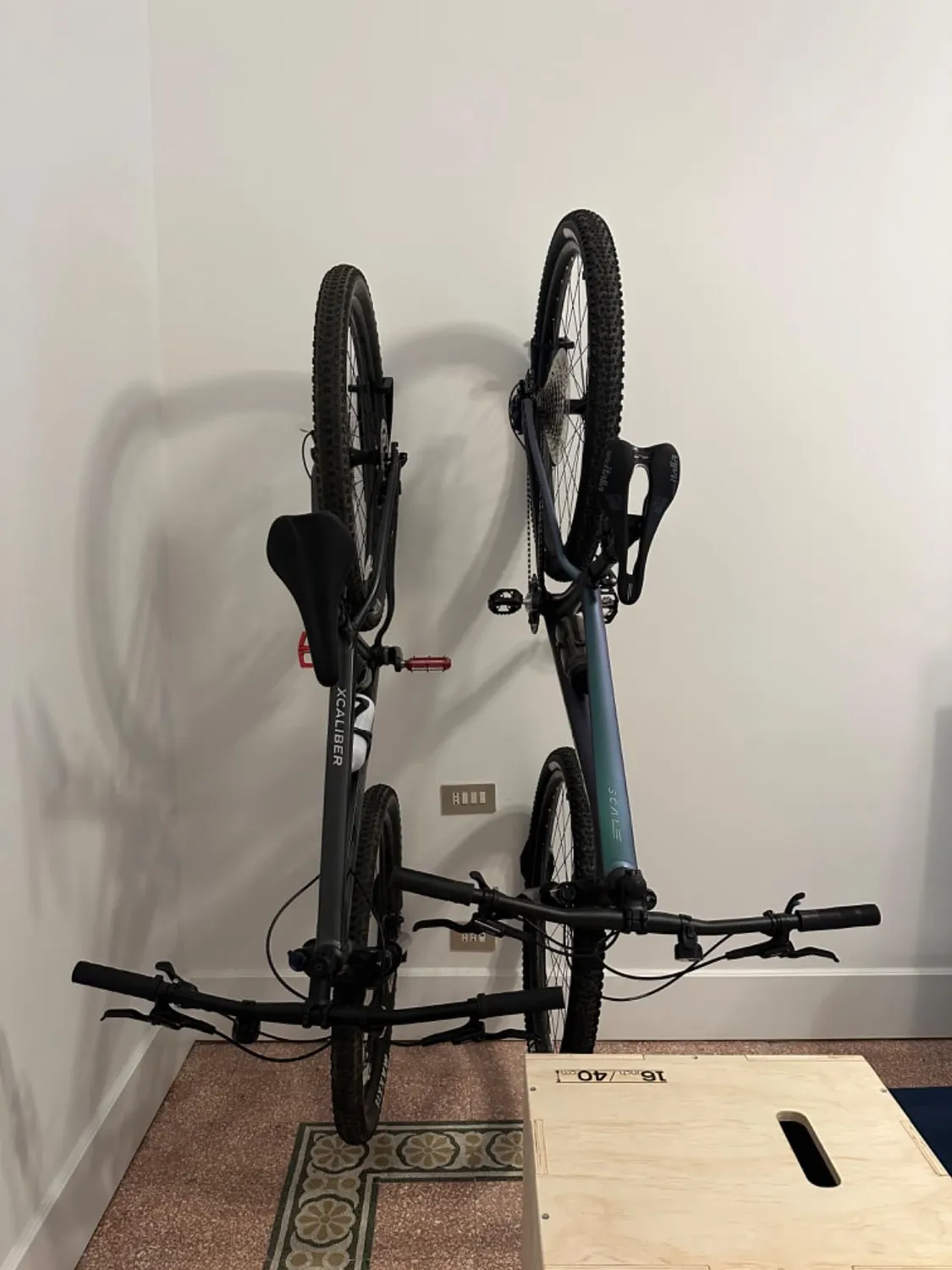 Borgen supporto bici parete verticale nero 32kg set 1 pezzo