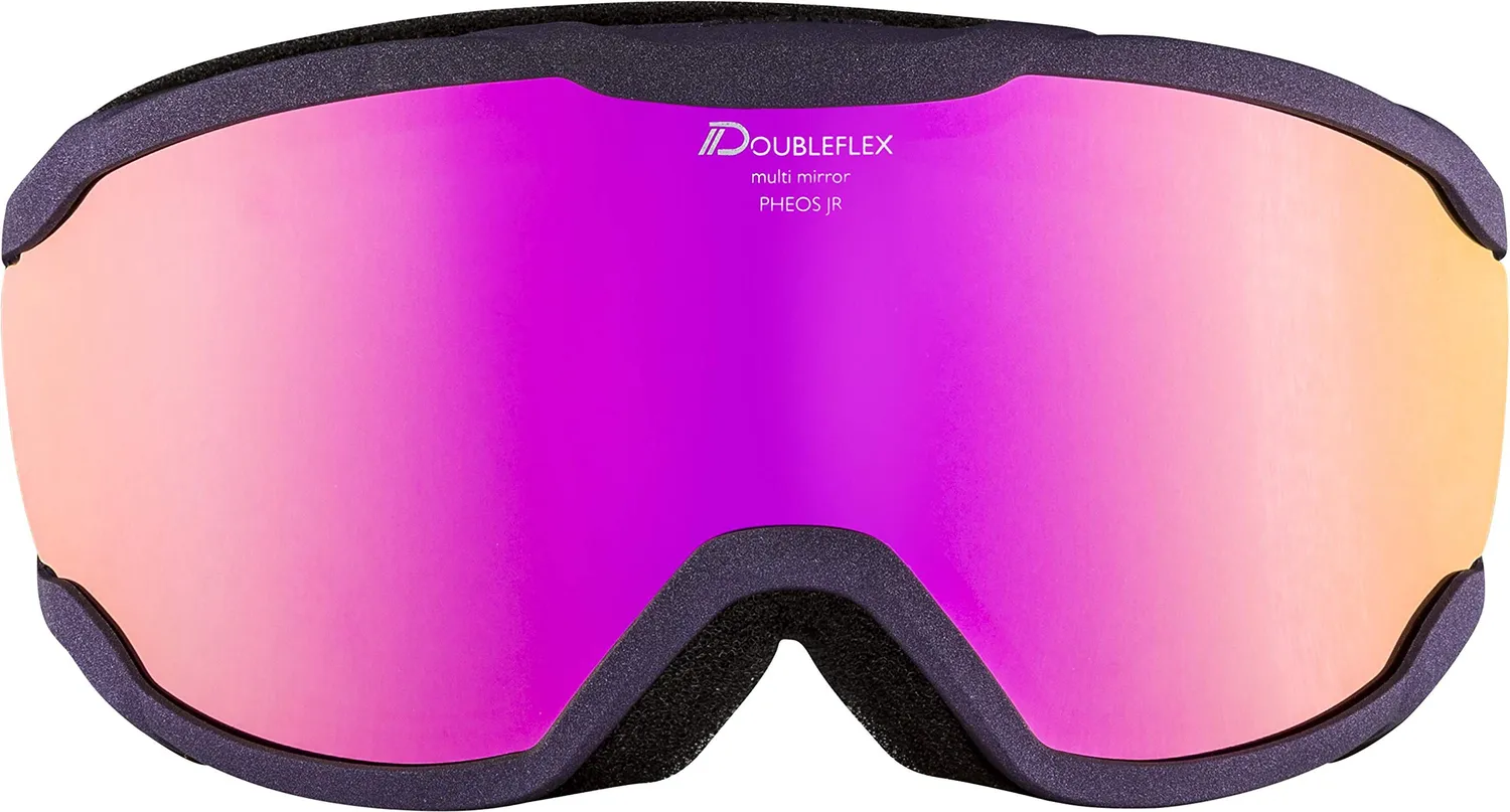 Alpina Pheos MM occhiali da sci bambino viola specchiati