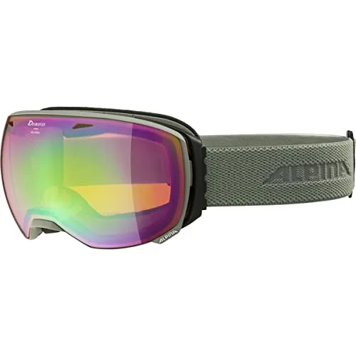 Alpina Big Horn Q-Lite maschera sci black-moongrey specchiata
