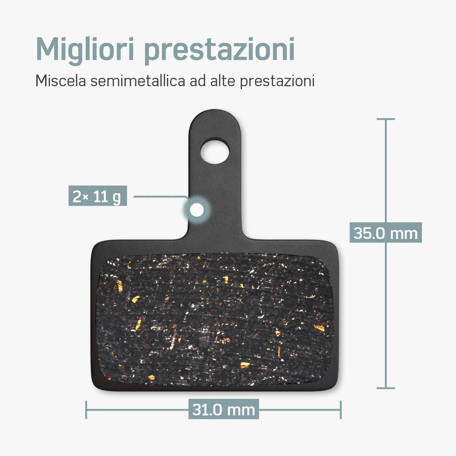 Borgen pastiglie freno Tektro TRP 2 paia organiche