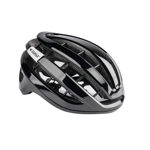 Gist Rapido casco bici nero lucido leggero 250g