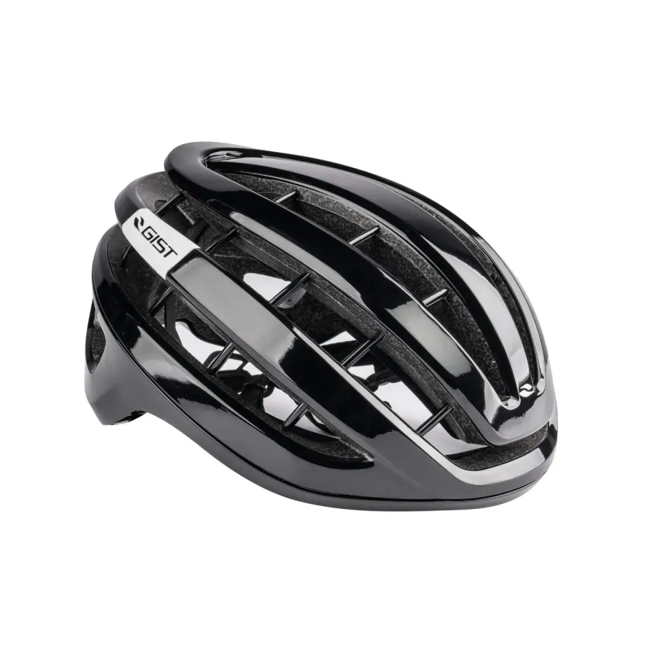Gist Rapido casco bici nero lucido leggero 250g