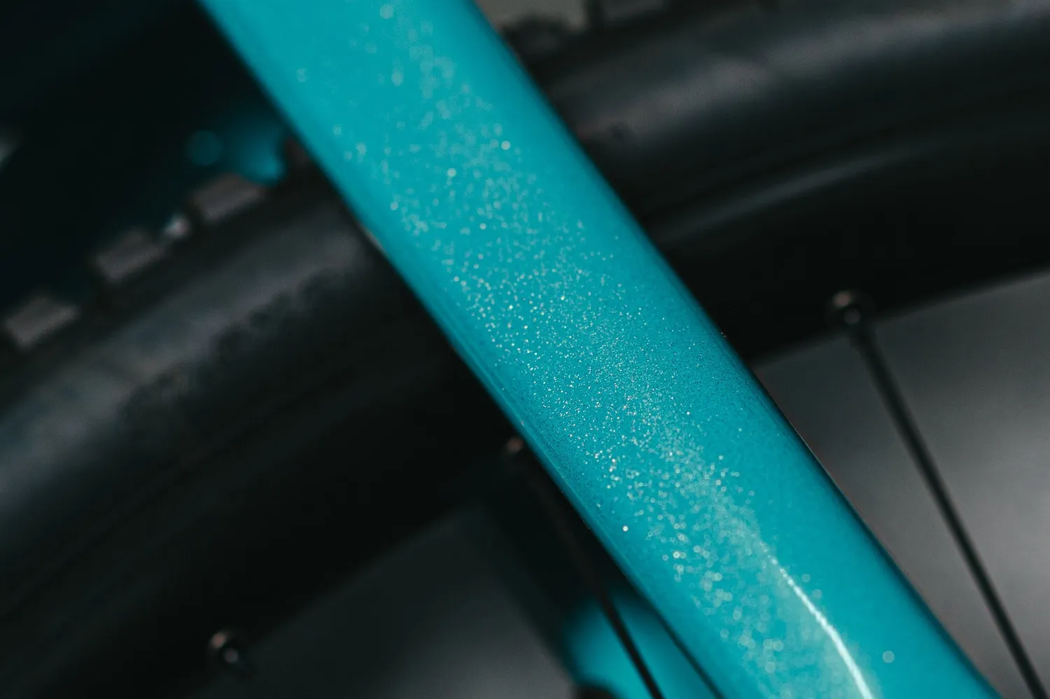 Dyedbro Glitter protezione telaio MTB trasparente gloss