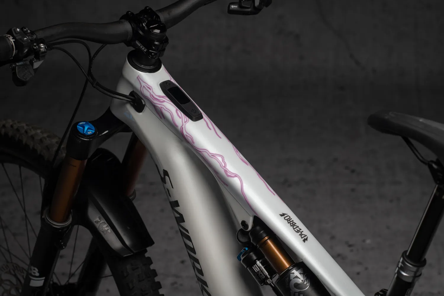 Dyedbro Lightning pellicola telaio ebike Blu opaca