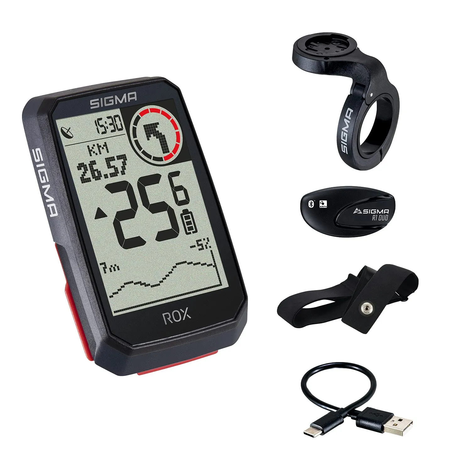 Sigma ROX 4.0 HR ciclocomputer GPS nero con cardio decisivo e-bike