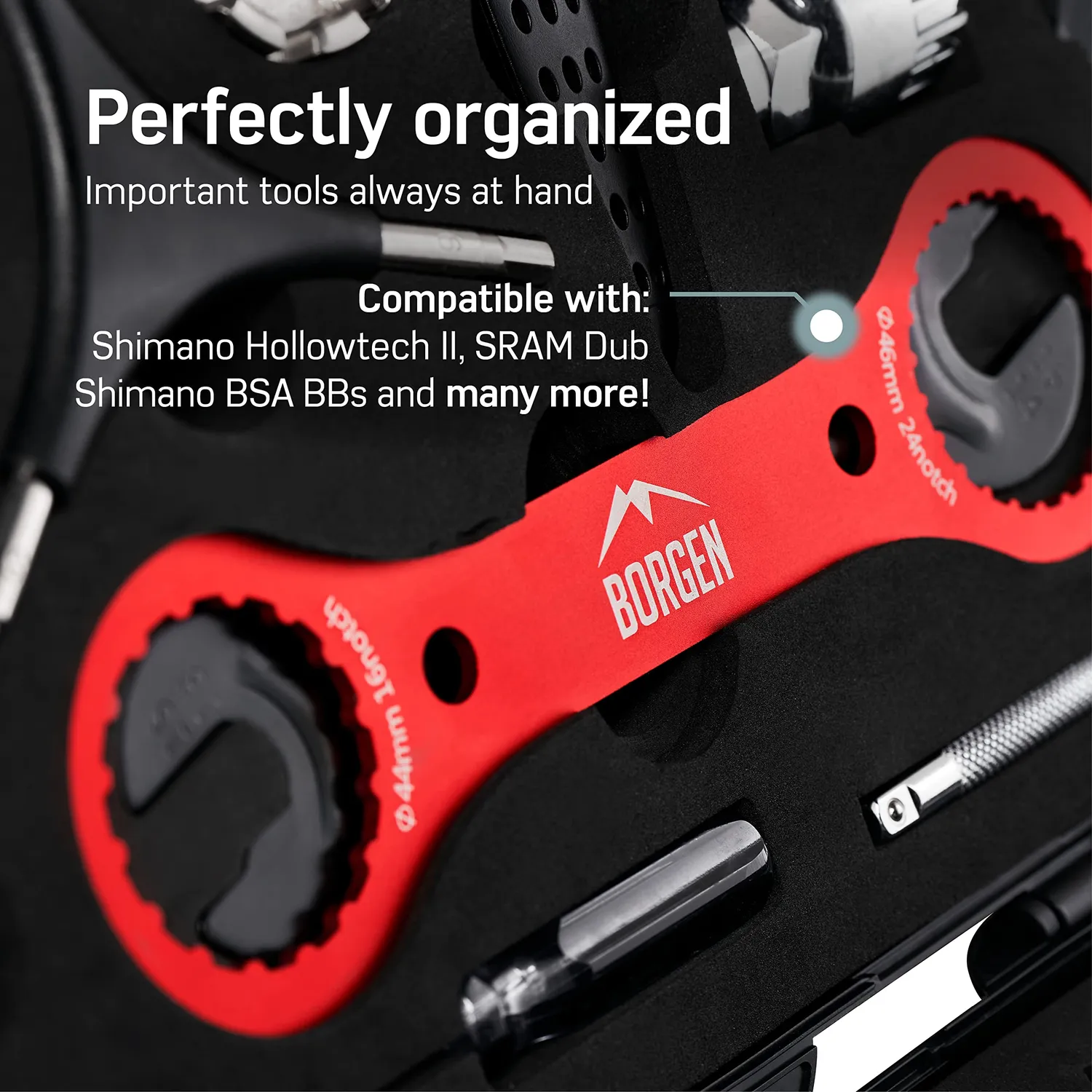 Borgen set attrezzi bici 37 pezzi valigetta per MTB strada e-bike