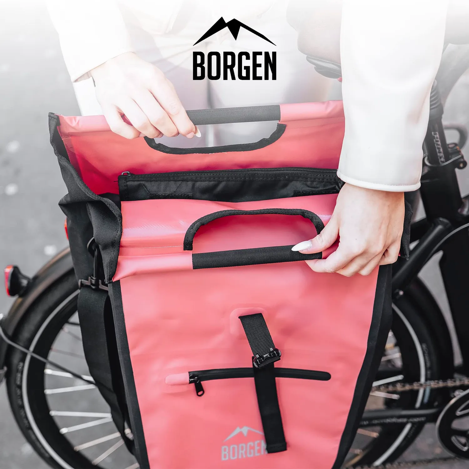 Borgen borsa frigo bici portapacchi rossa 23 L