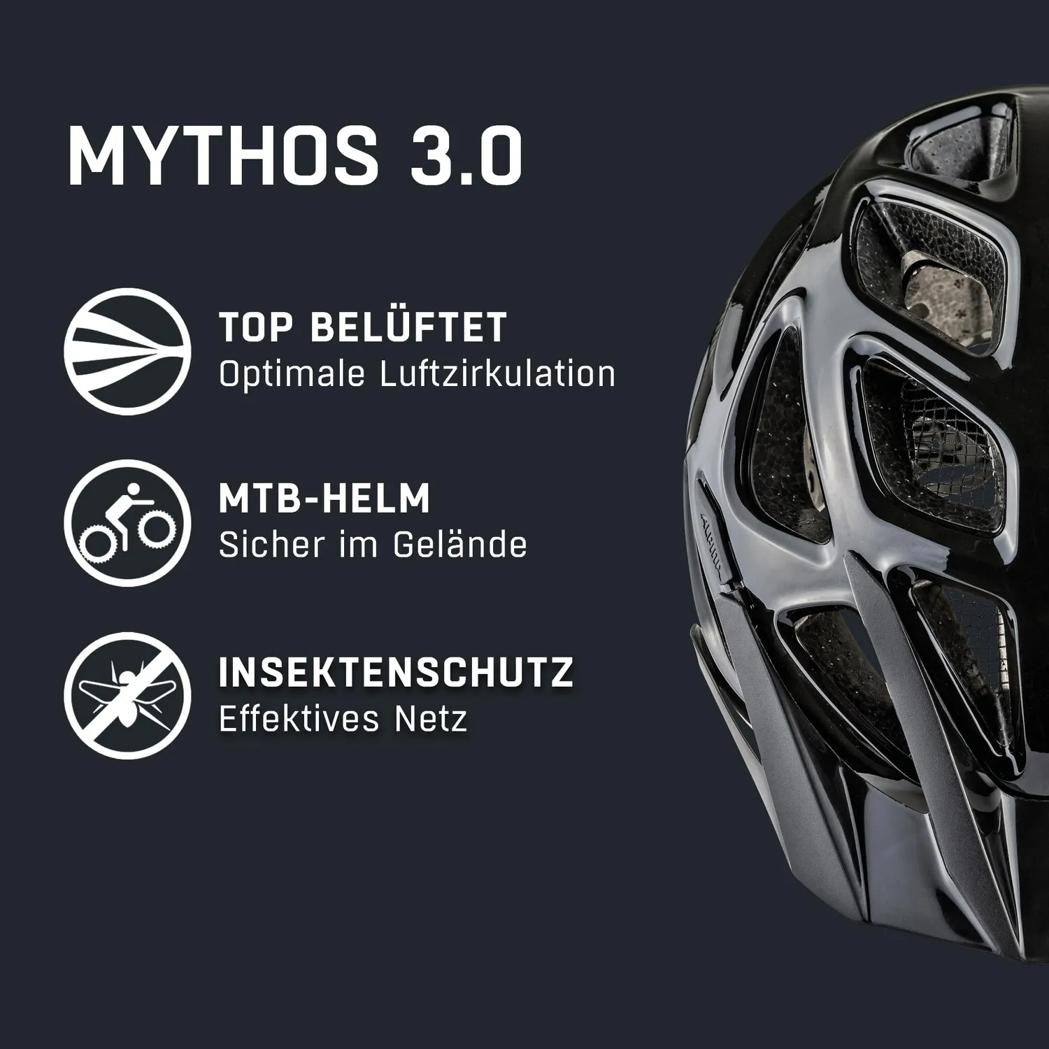 Alpina Mythos 3.0 casco bici 59-64 cm black-anthracite MTB