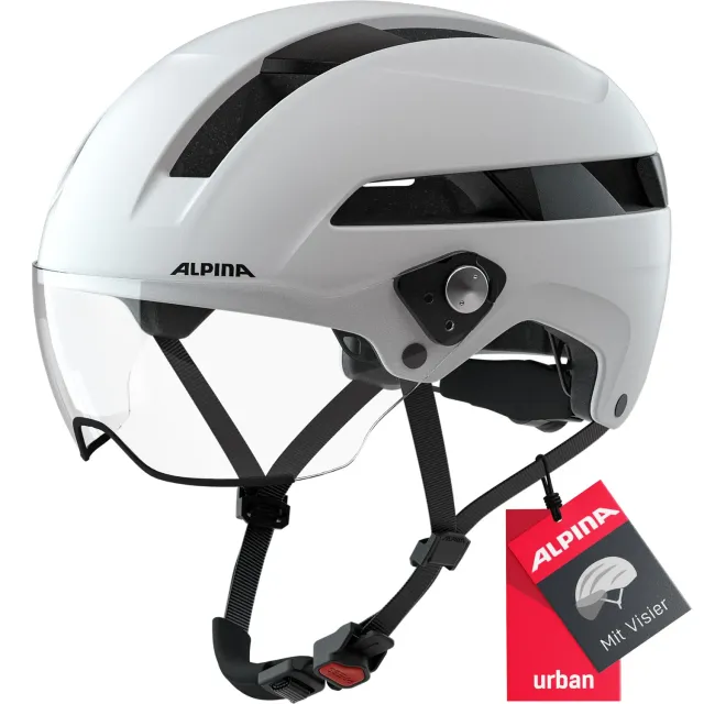 Alpina Soho Visor casco bici città white matt visiera