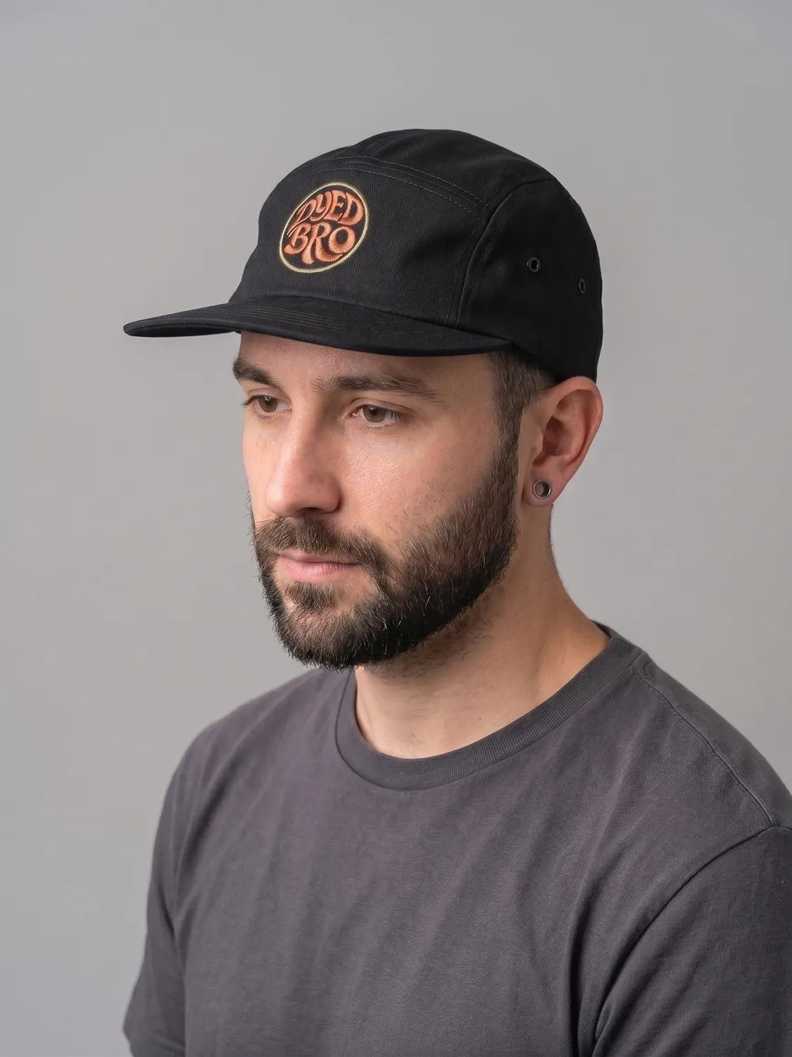 Dyedbro 5-Panel Mocha Logo cappellino nero