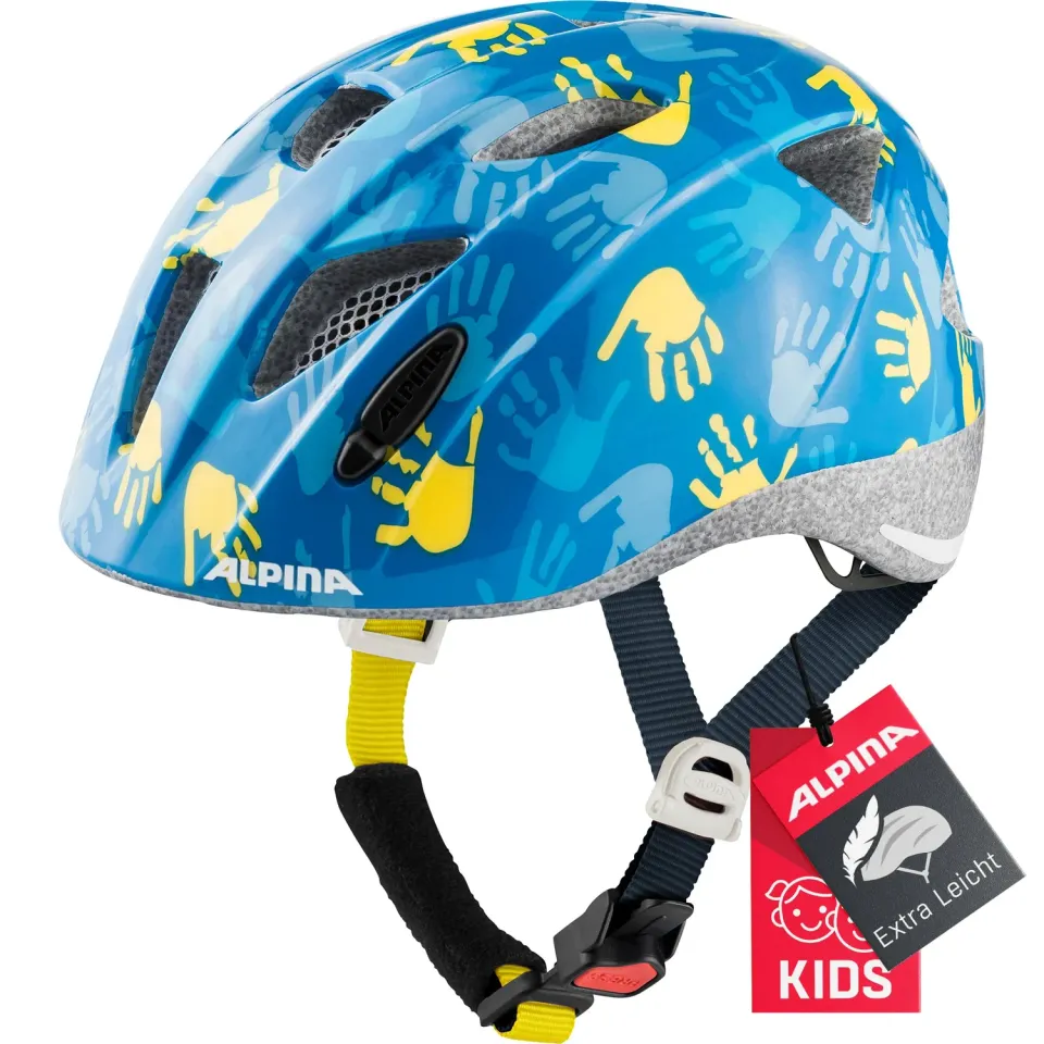 Alpina Ximo casco bici bambino blu lucido