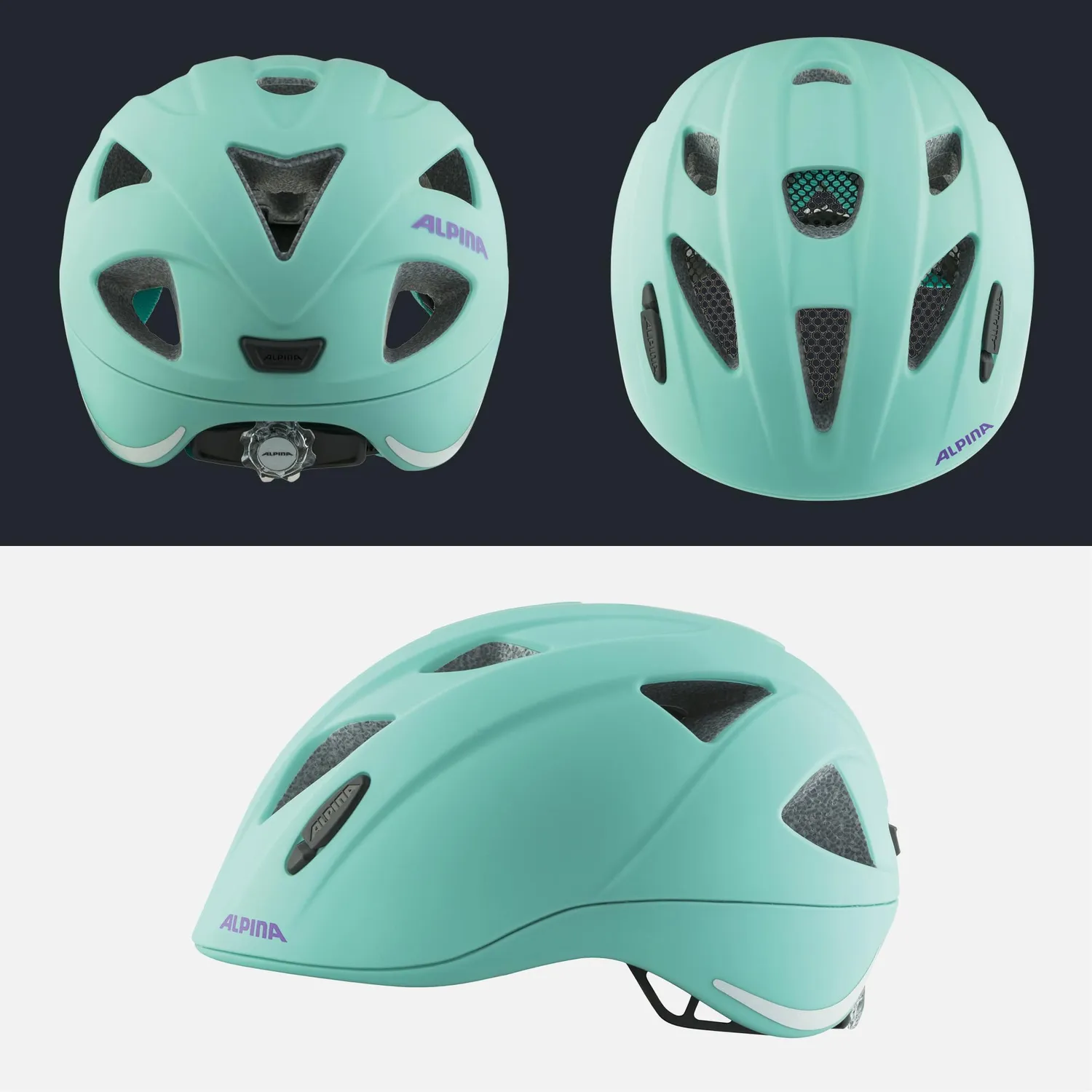 Alpina Ximo L.E. casco bici bambino turchese 49-54
