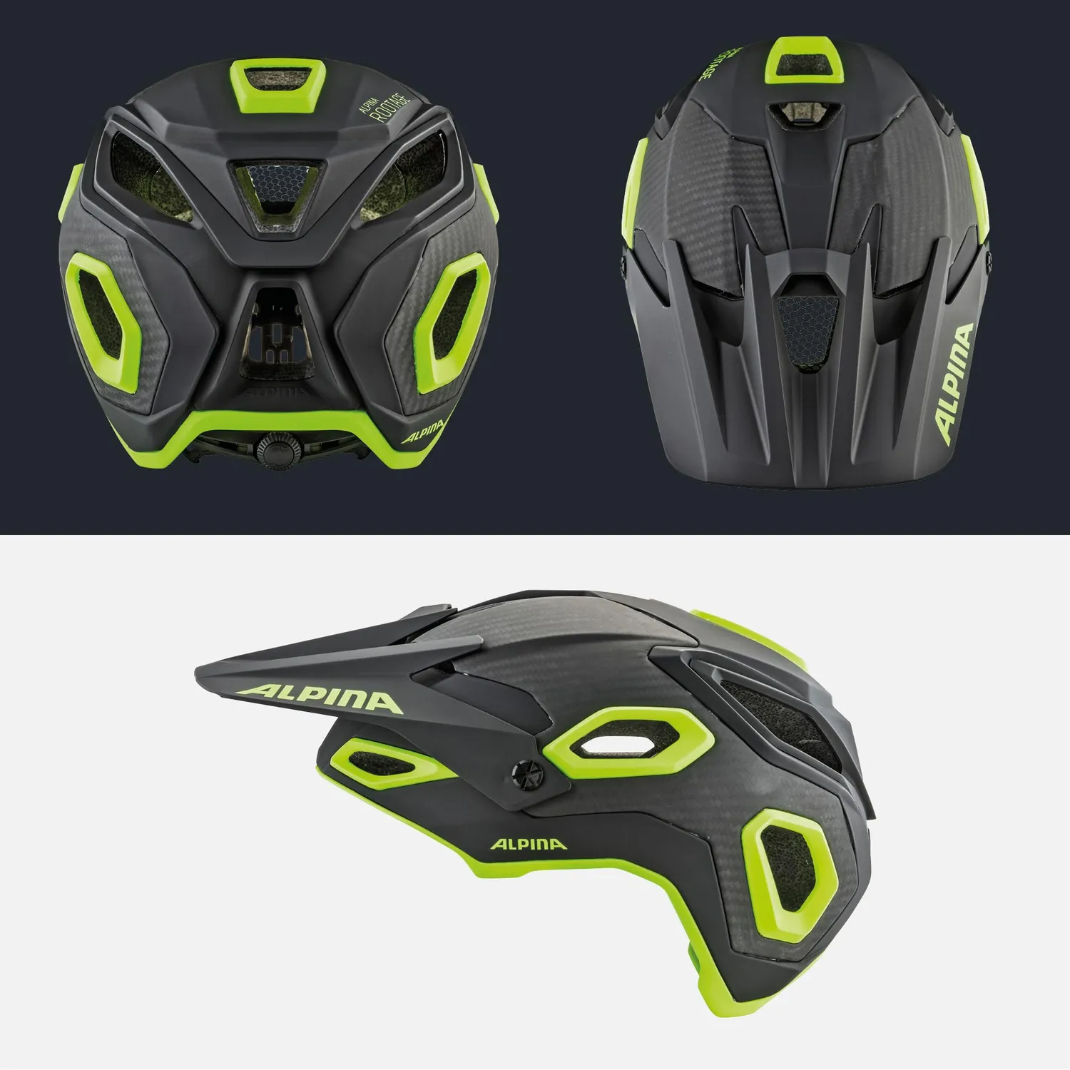 Alpina Rootage casco bici Black Neon Yellow enduro carbonio