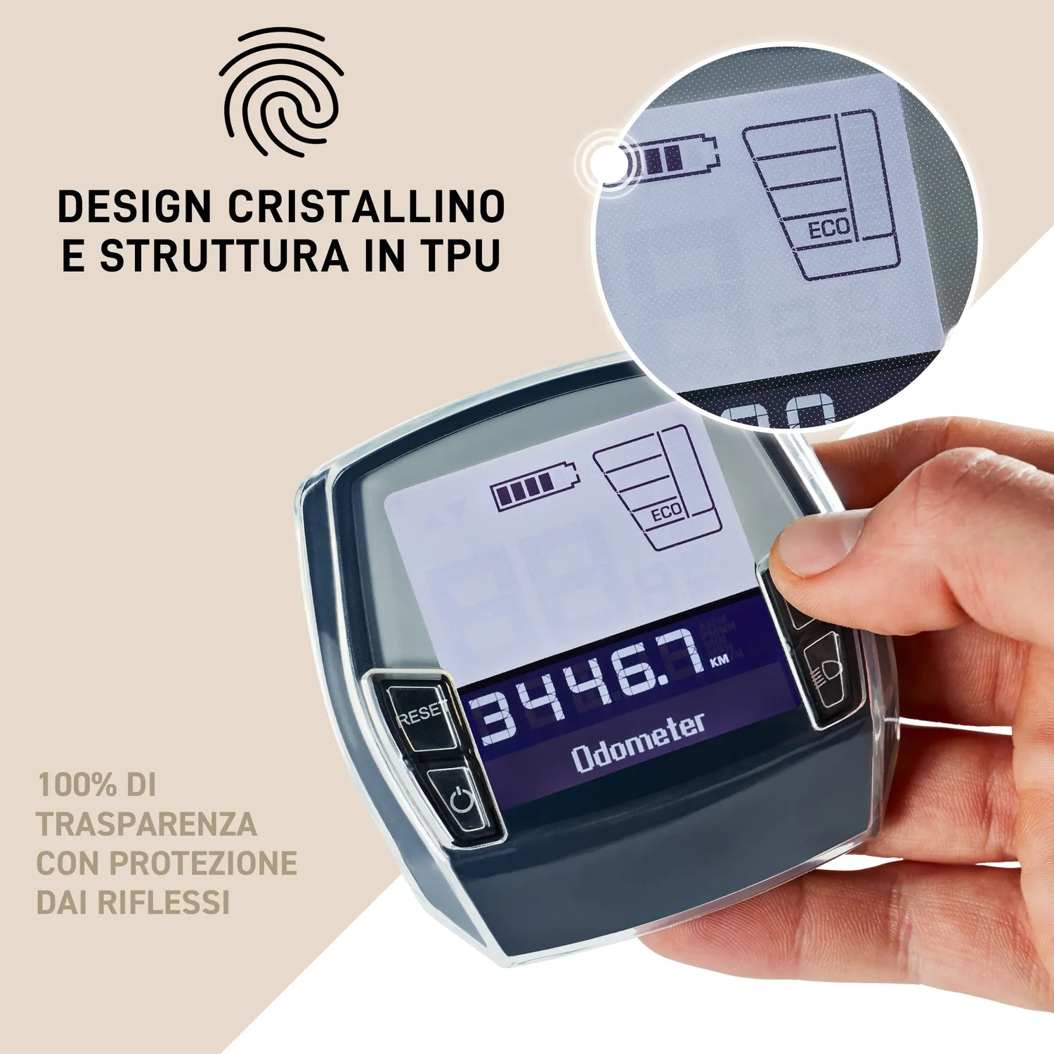 Borgen protezione display Bosch Intuvia TPU trasparente