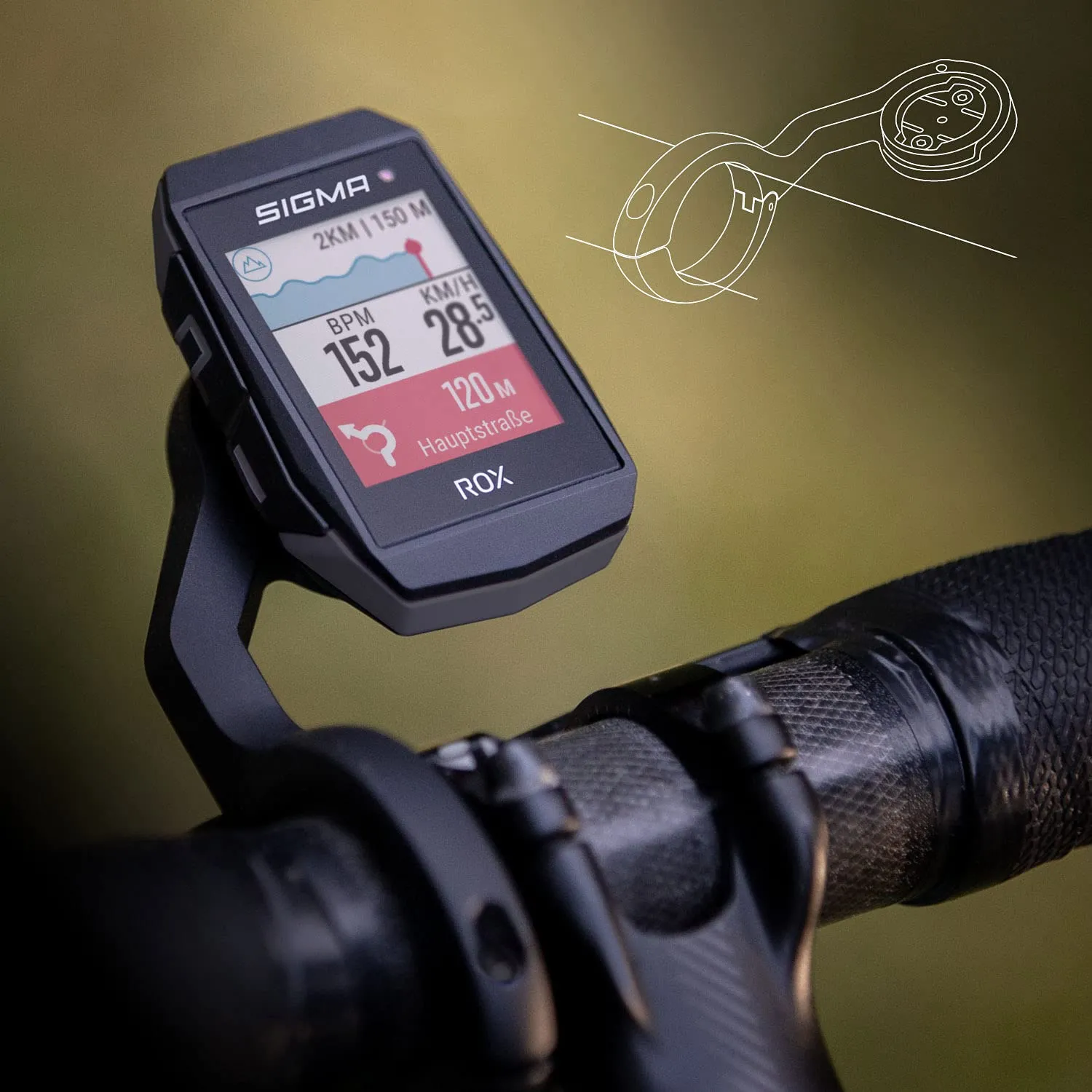 Sigma Rox 11.1 Evo ciclocomputer GPS nero kit