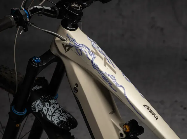 Dyedbro Lightning pellicola telaio ebike Blu opaca