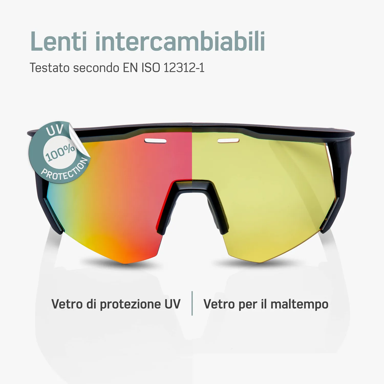 Borgen occhiali ciclismo lenti intercambiabili polarizzati UV
