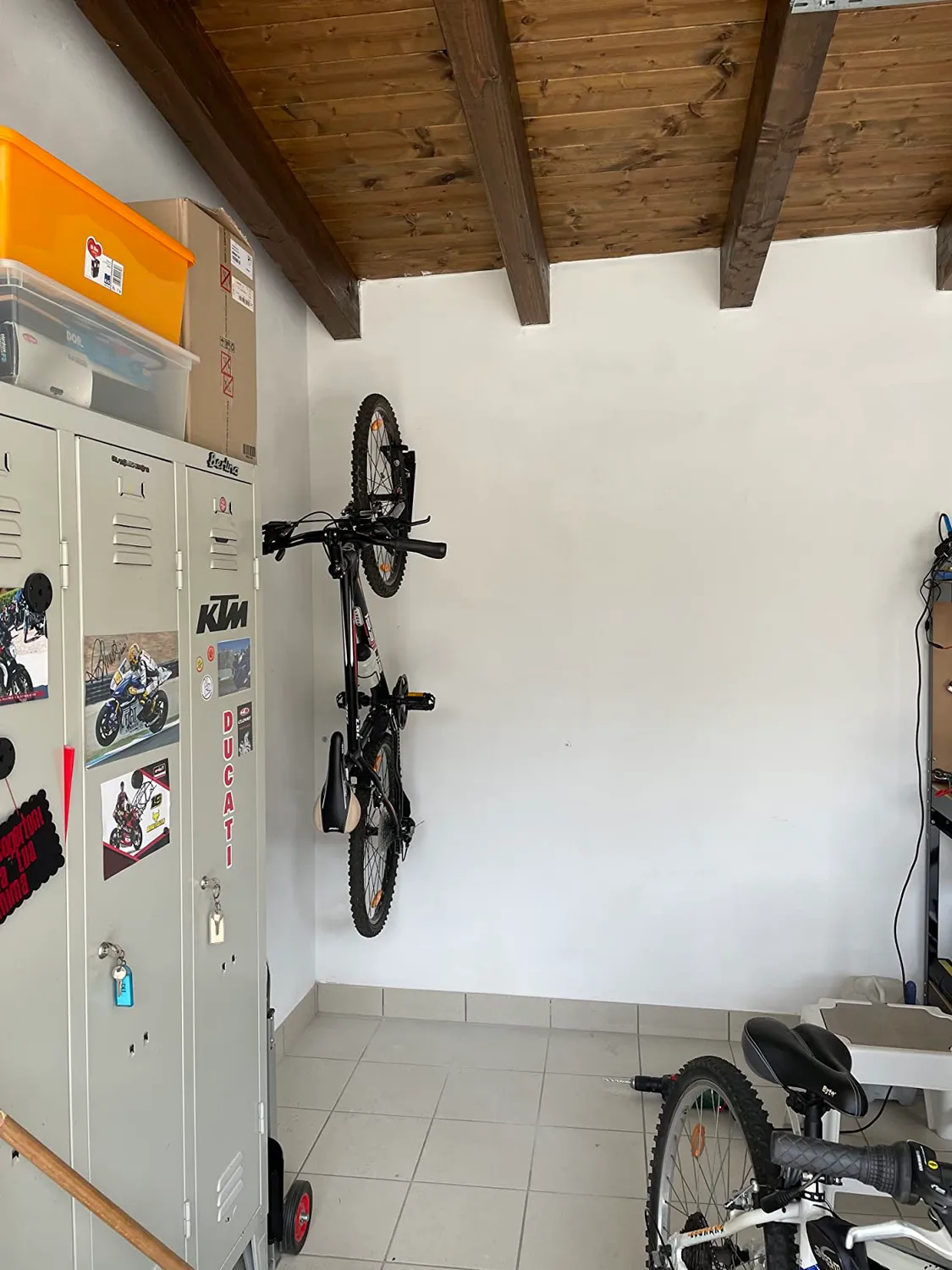 Borgen supporto bici parete verticale nero 32kg set 1 pezzo
