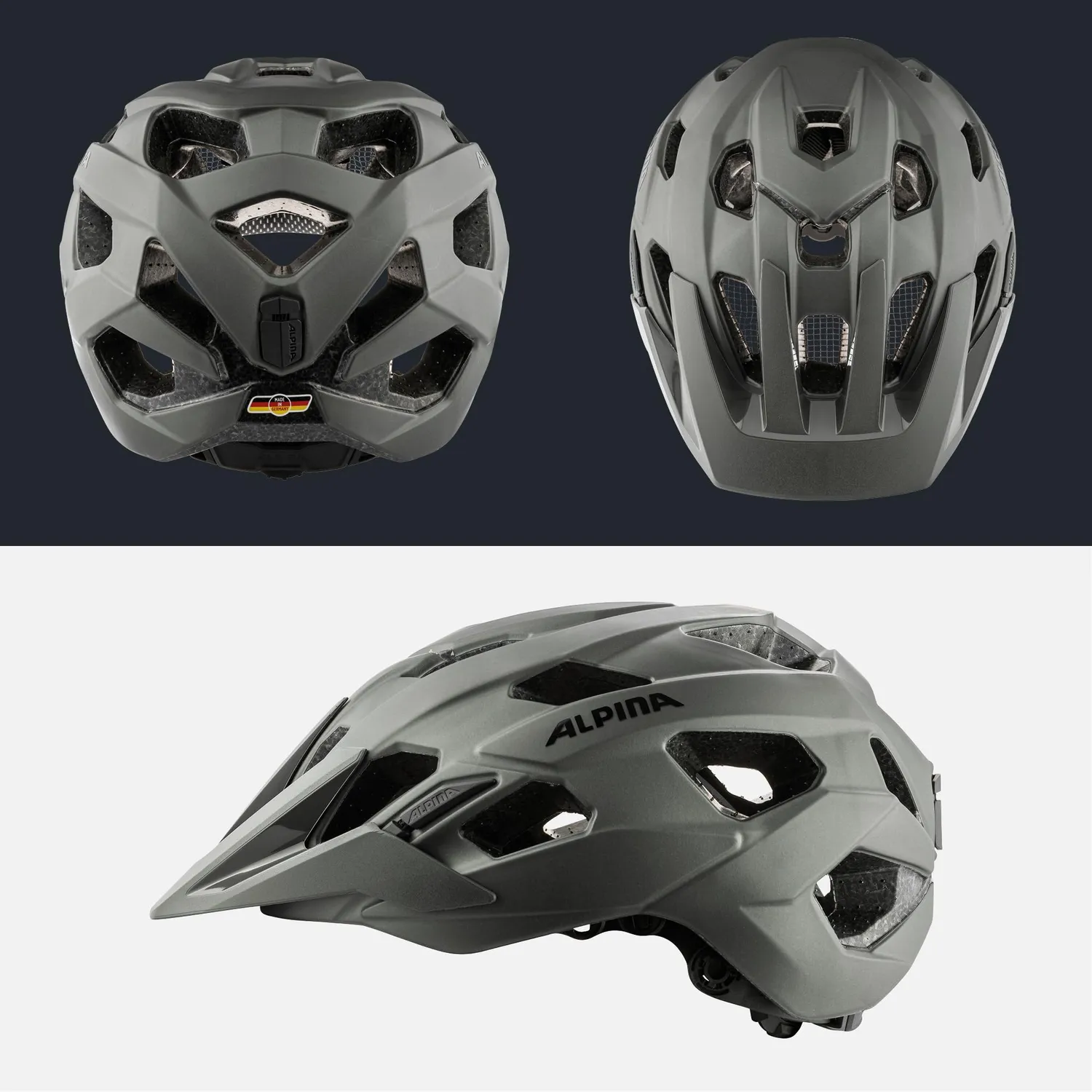 Alpina Anzana casco bici adulto 52-57 Coffee-Grey opaco