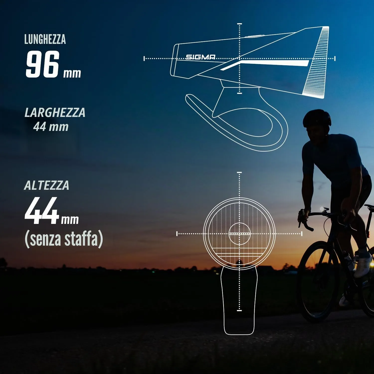 Sigma Aura 100 Blaze Link set luci bici ricaricabile