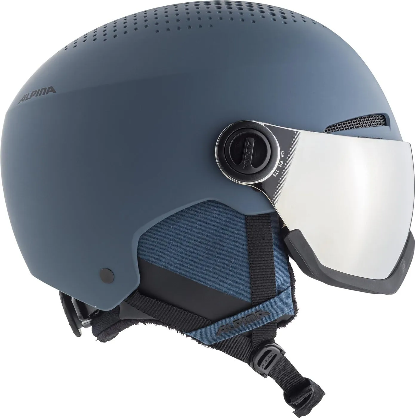 Alpina Arber Visor Q-Lite casco sci ink matt 54-58 cm visiera