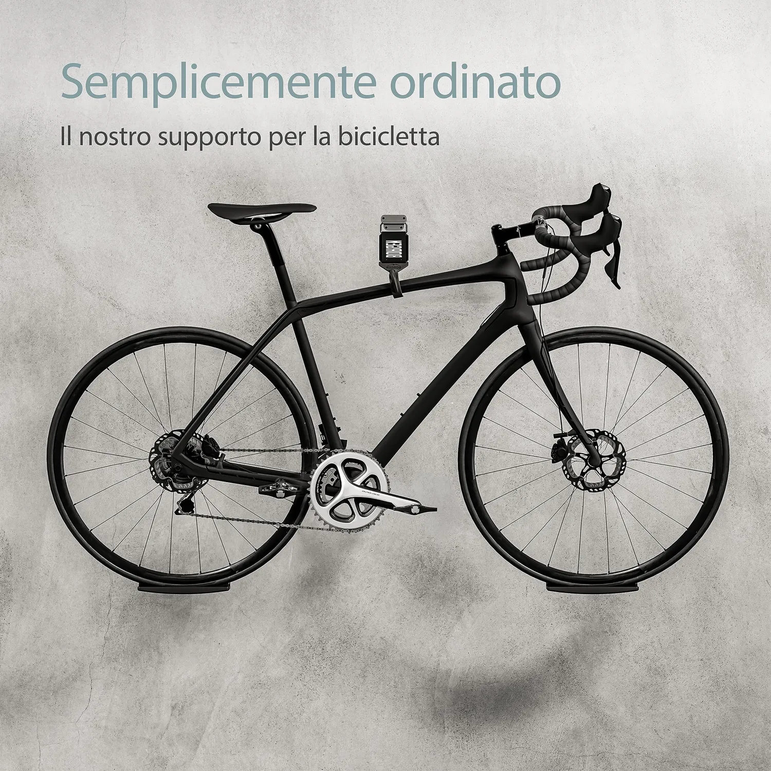 Borgen supporto bici muro gancio set 1 pezzo 32 kg