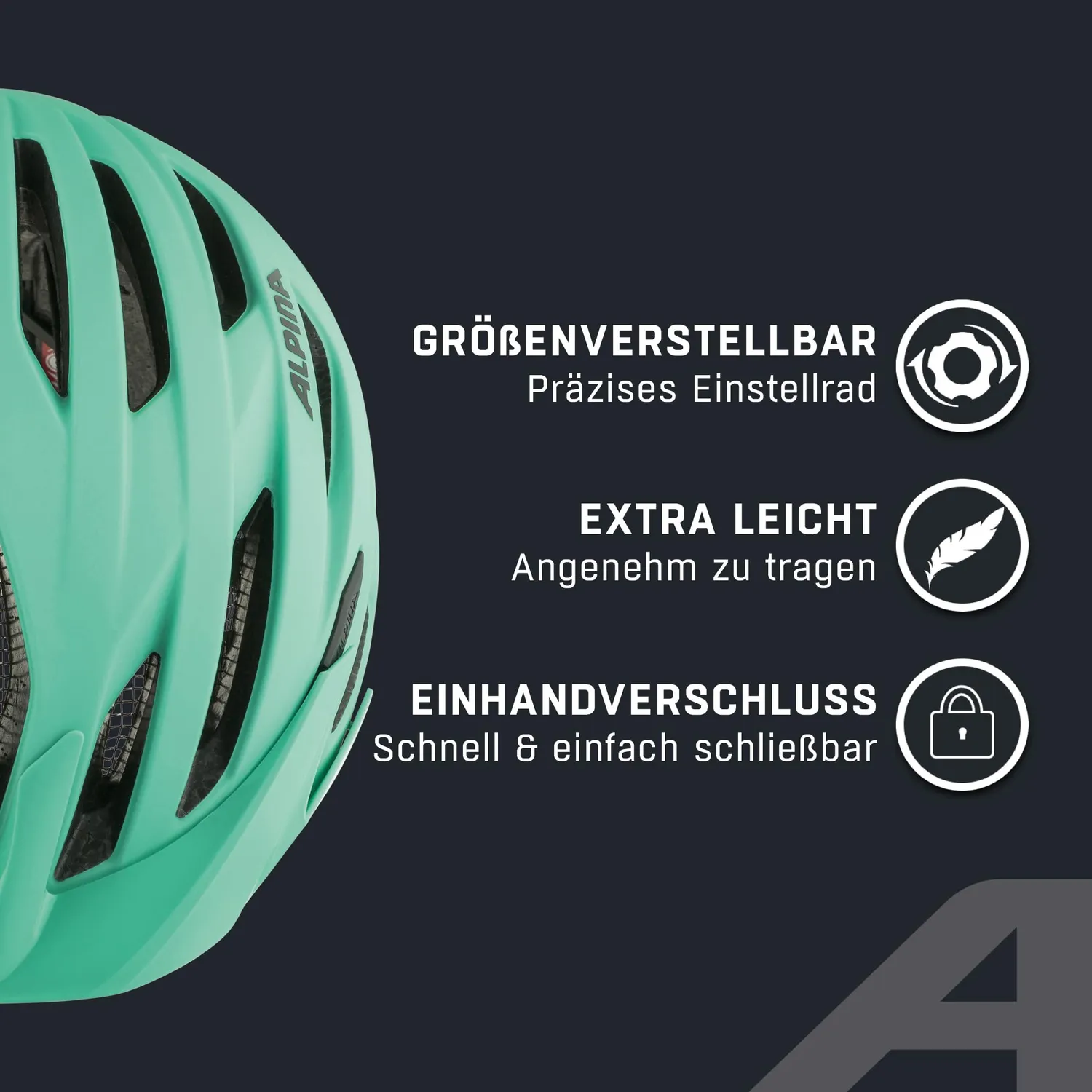 Alpina Parana 2024 casco bici turchese opaco ventilato