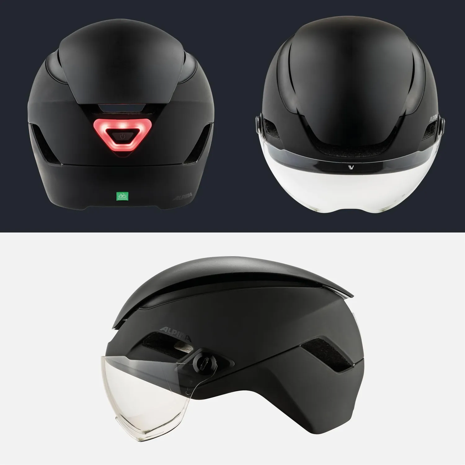 Alpina Altona V casco bici 57-62 cm black stealth visiera
