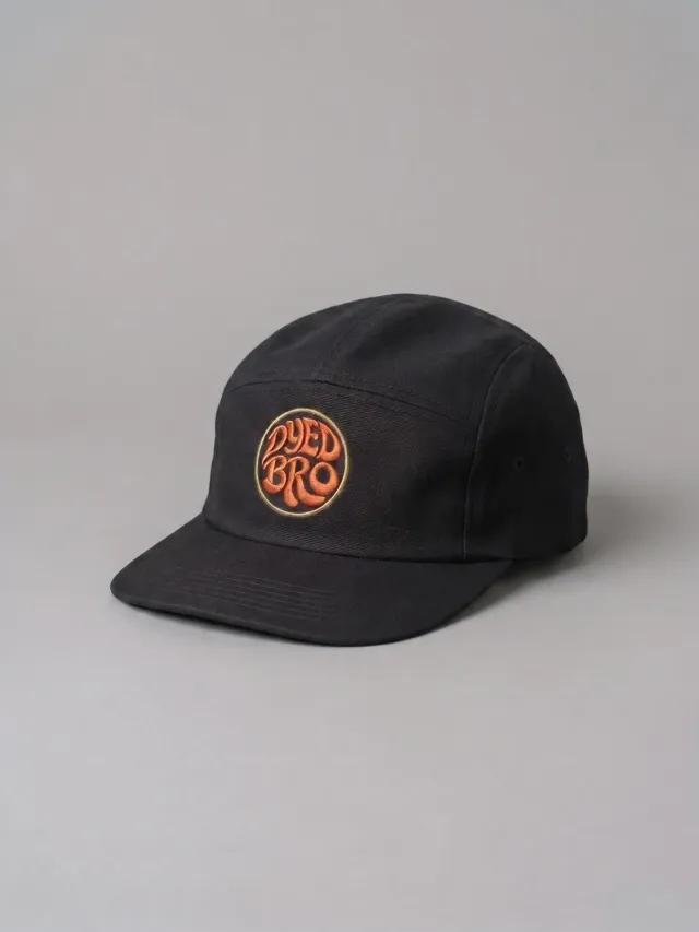 Dyedbro 5-Panel Mocha Logo cappellino nero