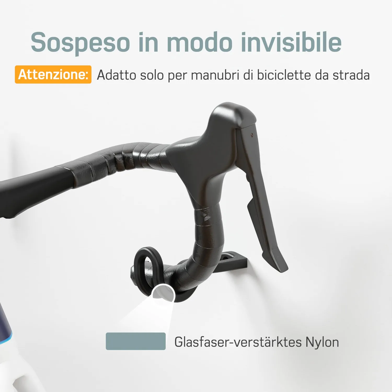 Borgen supporto bici da parete orizzontale 18 kg