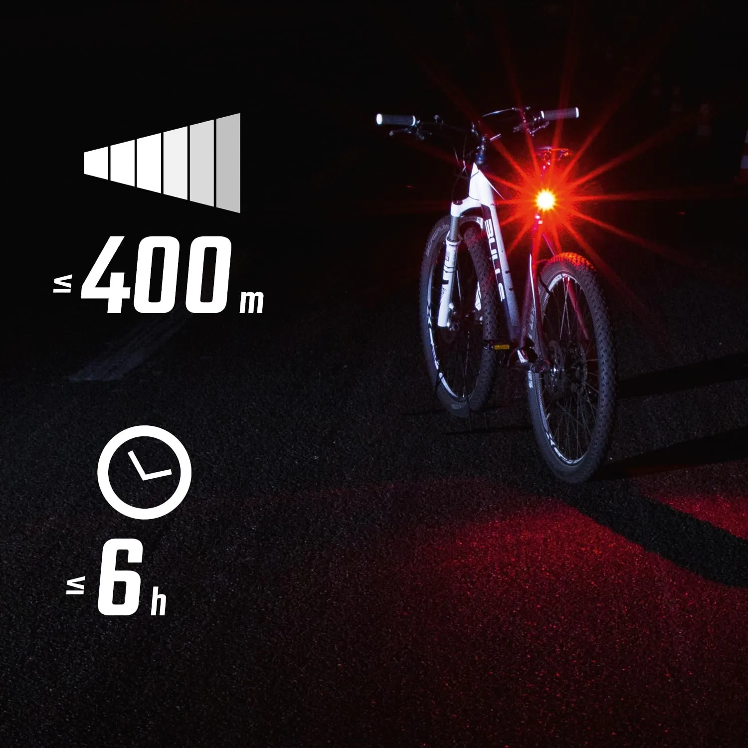 Sigma Nugget II fanale posteriore bici USB StVZO 400 m
