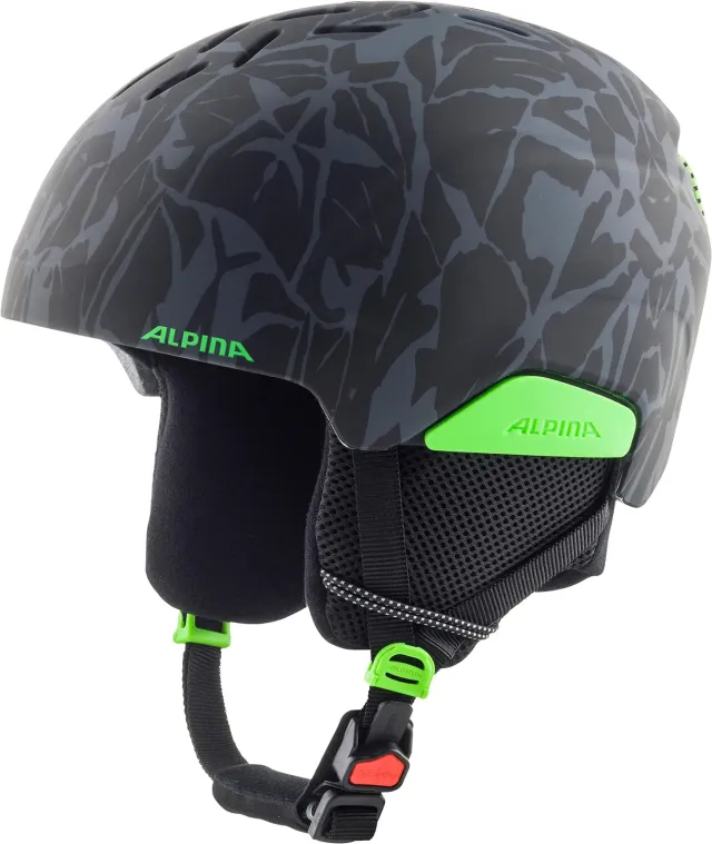 Alpina Pizi JR casco sci 51-55 cm black-green camo bimbo