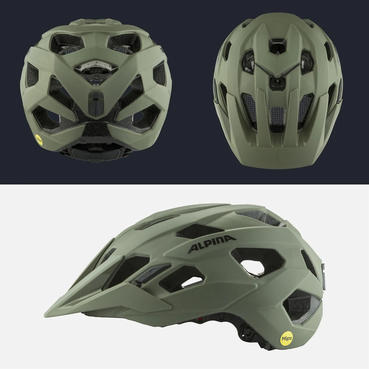 Alpina Plose MIPS casco bici 52-57 cm olive matt