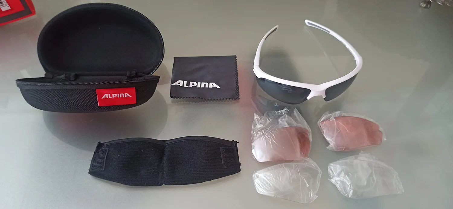 Alpina Tri-Effect 2.0 occhiali sportivi black matt 3 lenti