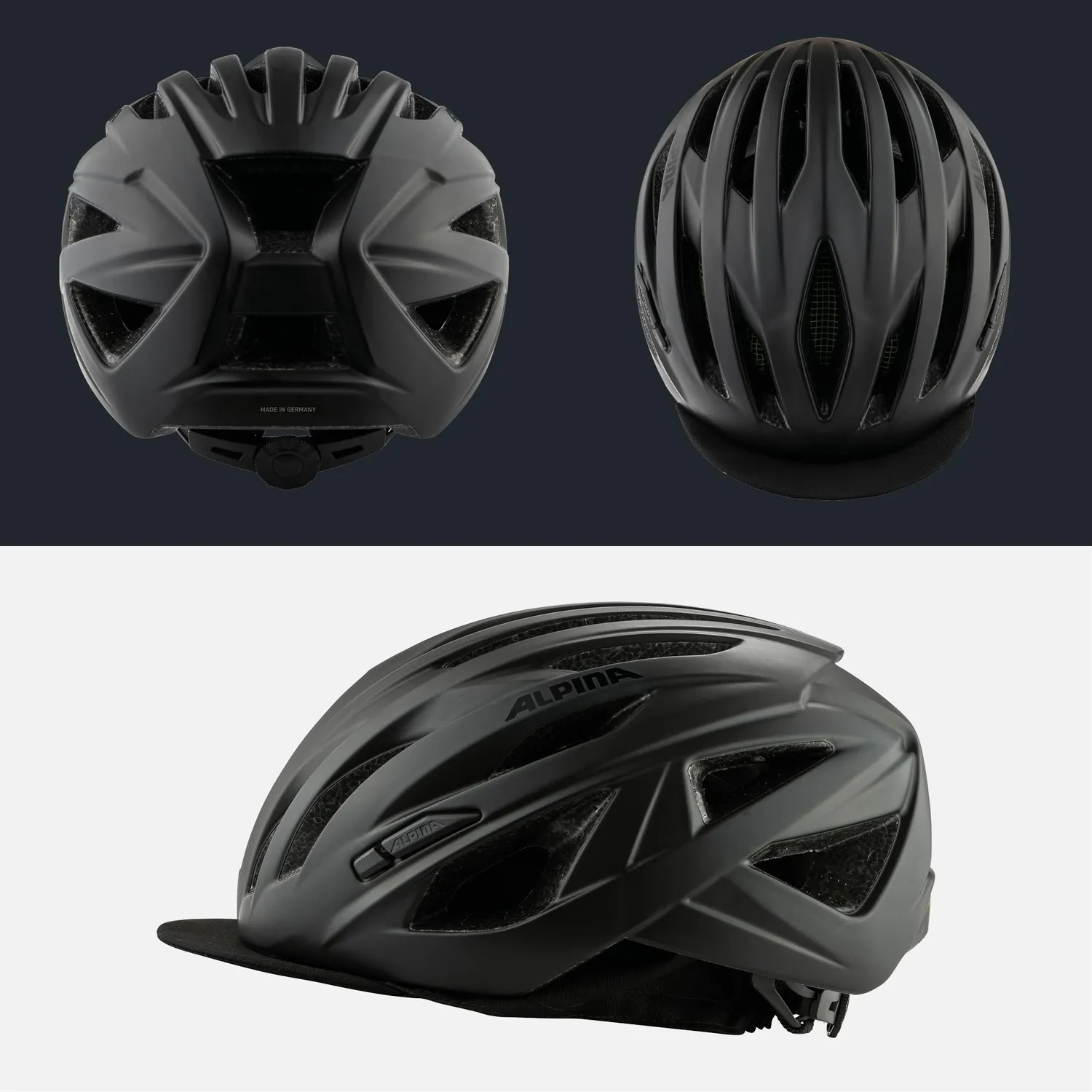 Alpina Path casco bici nero leggero Inmold