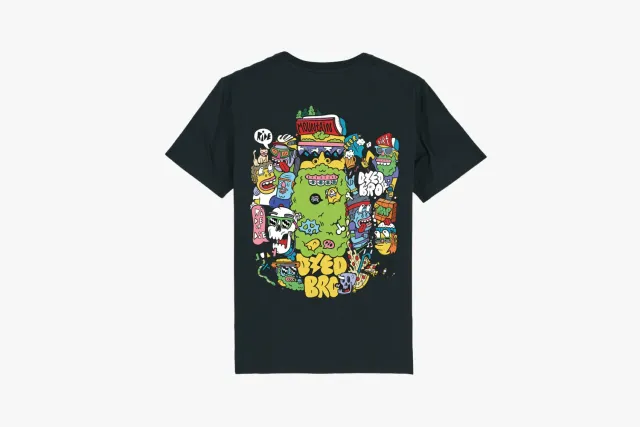 Dyedbro Juay t-shirt mtb nera cotone bio taglie XS-XL