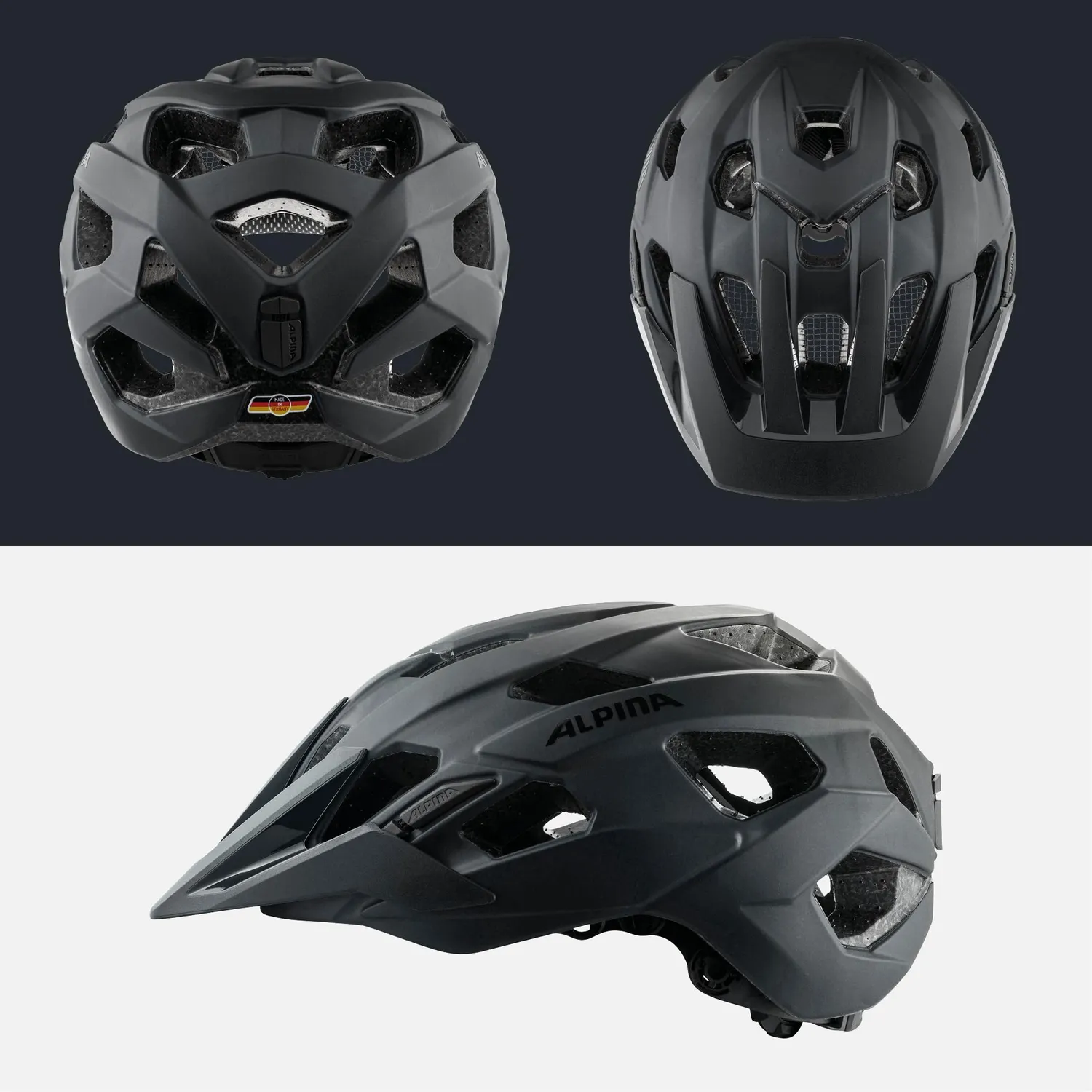 Alpina Anzana casco bici adulto 57-61 Black opaco