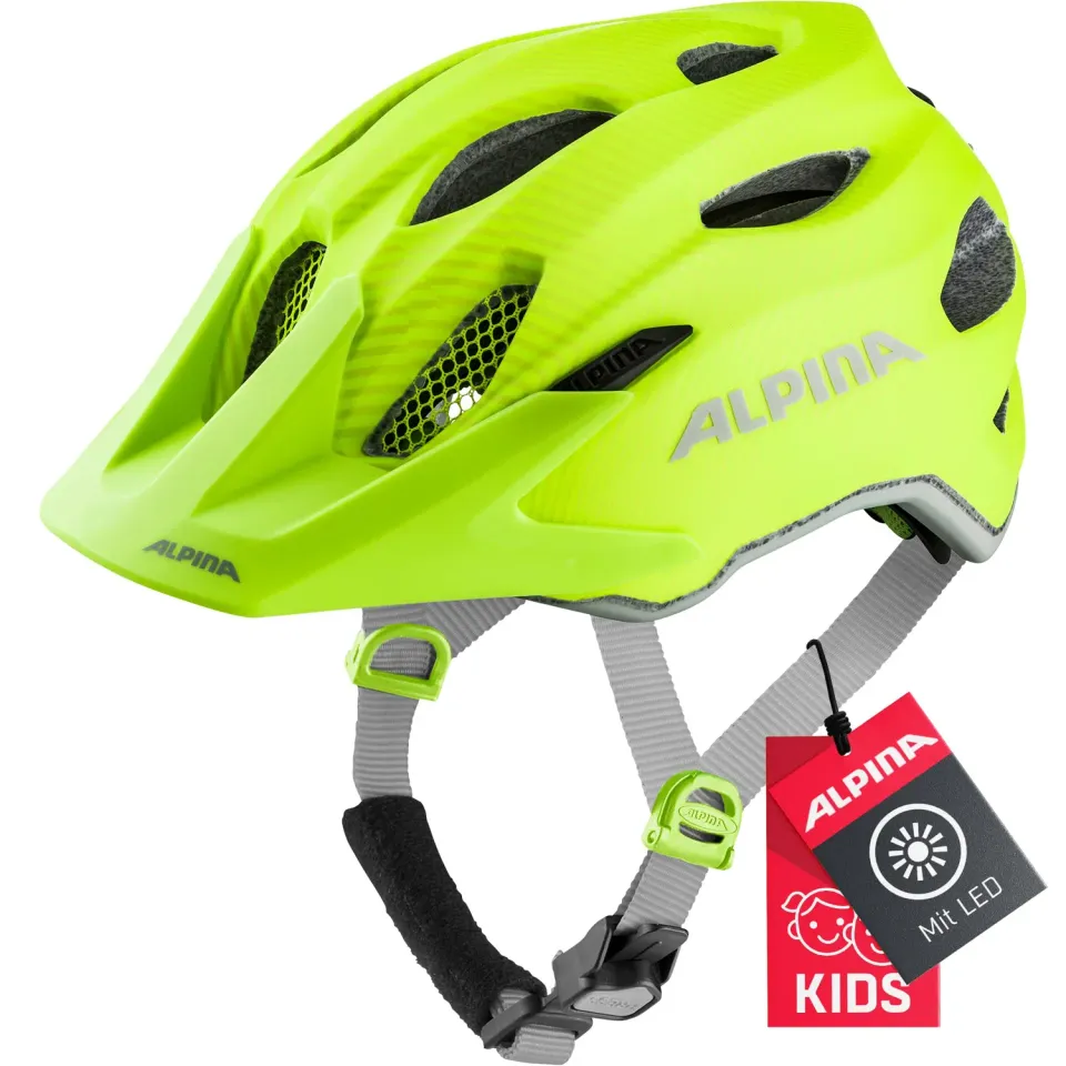 Alpina Carapax JR. Flash casco bici bambino 51-56 Be Visible
